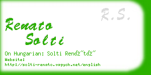 renato solti business card